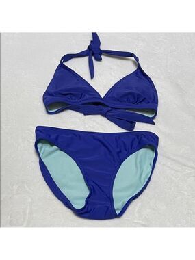Prana Women’s Blue Halter Neck Bikini Sz Small